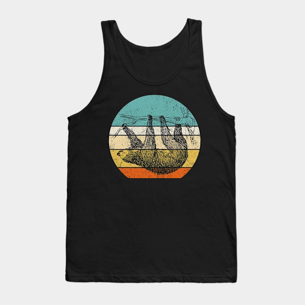 vintage retro sloth Tank Top by Inyourdesigns